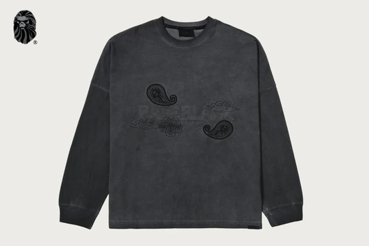 Picture No.1 of BAPE BAPE BLACK WASHED BORO LOGO LS TEE 1M70-111-302