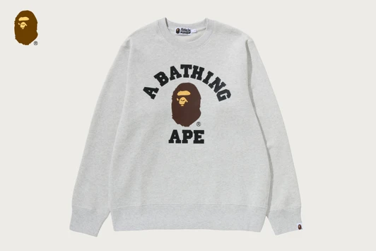 Picture No.1 of BAPE COLLEGE CREWNECK SWEATSHIRT 1M80-113-303