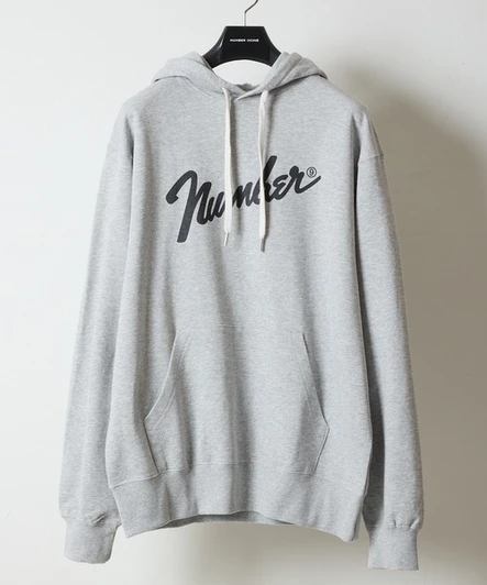 Picture No.1 of NUMBER (N)INE Number⑨ PRINTED PULLOVER SWEAT HOODIE / Number⑨ Classic Logo Print Pullover Sweat Hoodie BA2GNC006