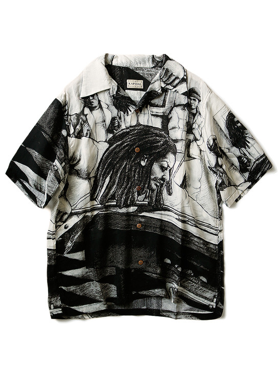 KAPITAL Shirt Silk Rayon Hustler pt Aloha Shirt