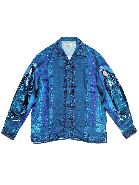 Rayon Virgin Maria pt Open Collar Shirt KR2002LS13