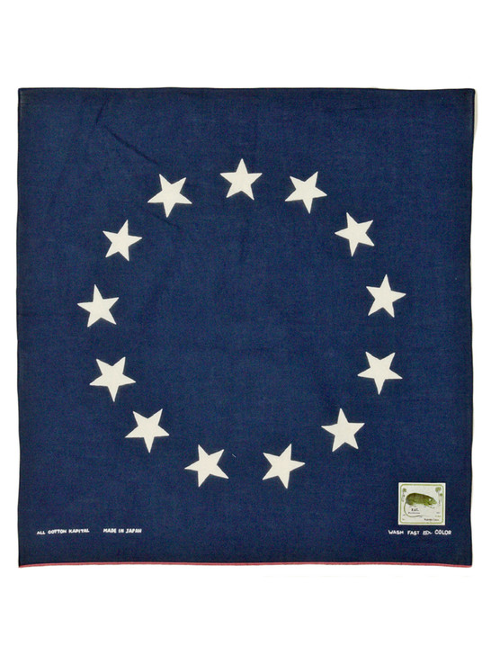 Picture No.1 of KAPITAL fast color Selvedge Bandana (Betsy Ross Flag pt) K1503XG408