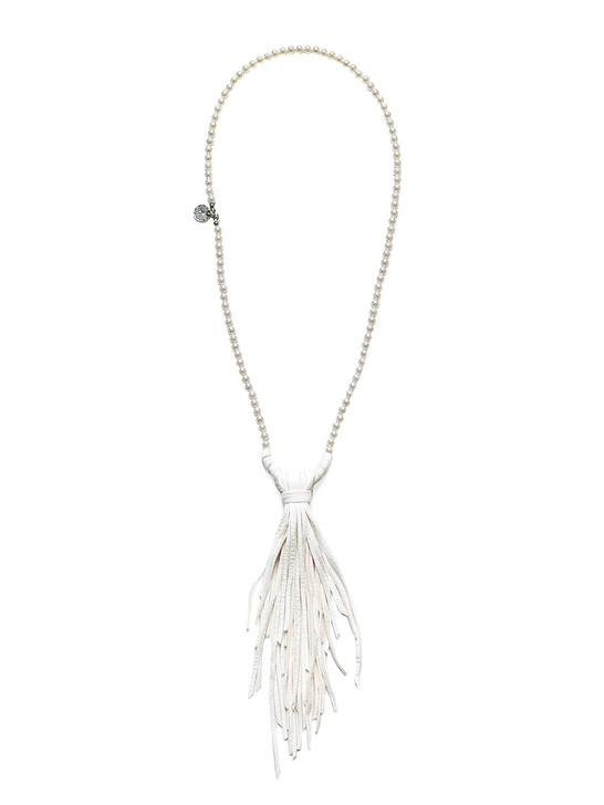 Picture No.1 of KAPITAL Pearl x Deer Skin Chippewa Necklace K2102XG506