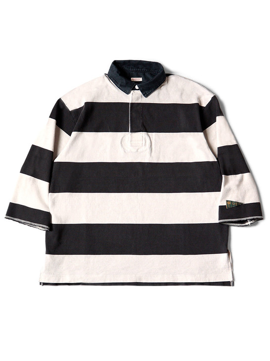Picture No.1 of KAPITAL JAIL Border Tenjiku Rugby Shirt (Three-quarter Sleeves) K2103LC035