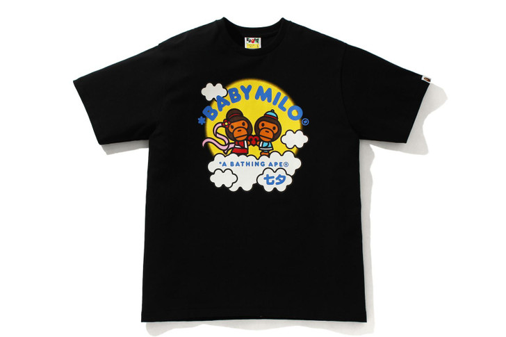 a bathing ape baby milo lisa tシャツ A BATHING APE® Kids Baby Milo & Lisa Skate Ls Tee | Bape