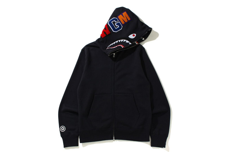 Picture No.1 of BAPE DOUBLE SIDE SHARK FULL ZIP HOODIE 1H80-115-011
