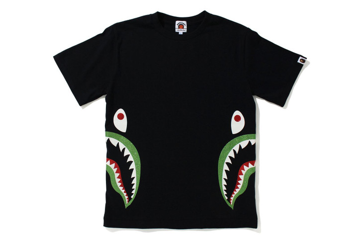 Picture No.1 of BAPE GLITTER SIDE SHARK TEE 1H80-610-602