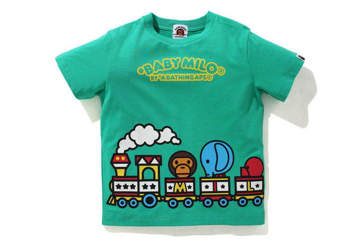 Picture No.1 of BAPE BABY MILO FRIENDS TRAIN TEE 2H20-309-620