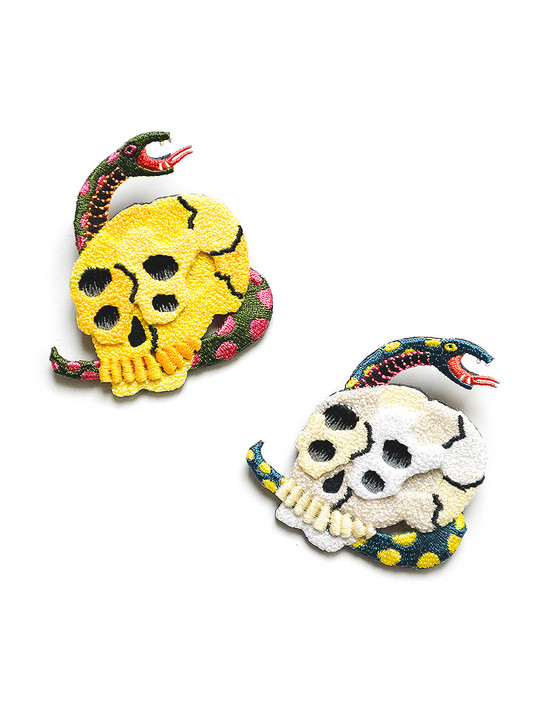Picture No.1 of KAPITAL 3D Embroidery Pin (Rain Skull) K2110XG526