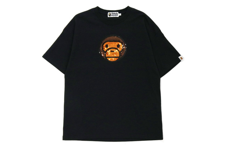 Picture No.1 of BAPE BABY MILO SEQUIN OVERSIZED TEE 2H80-209-509