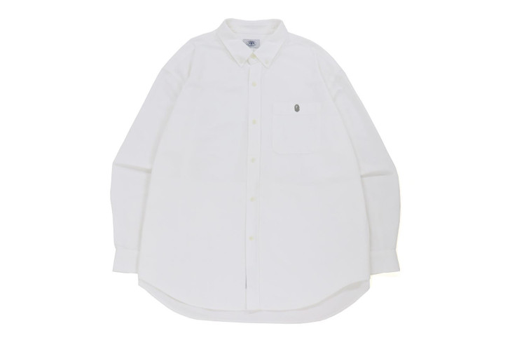 Picture No.1 of BAPE TONAL ONE POINT OXFORD LOOSE FIT BD SHIRT 1H70-131-003