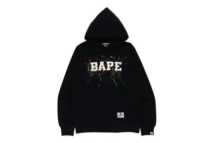 Picture No.1 of BAPE PAINT SPLATTER PULLOVER HOODIE 1H80-114-011