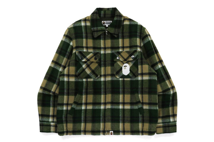 BAPE CHECK ZIP CPO JACKET 1H80-140-001