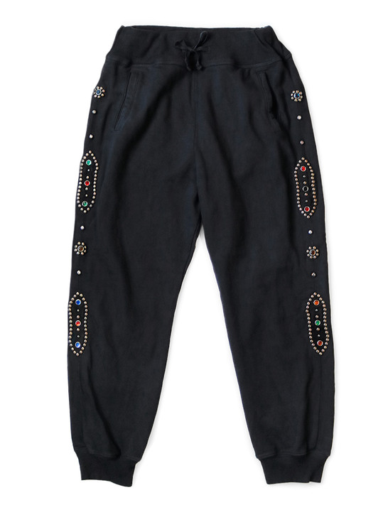 Picture No.1 of KAPITAL Fleece Sweatshirt Rib Pants (Studs Remake) K2109LP054