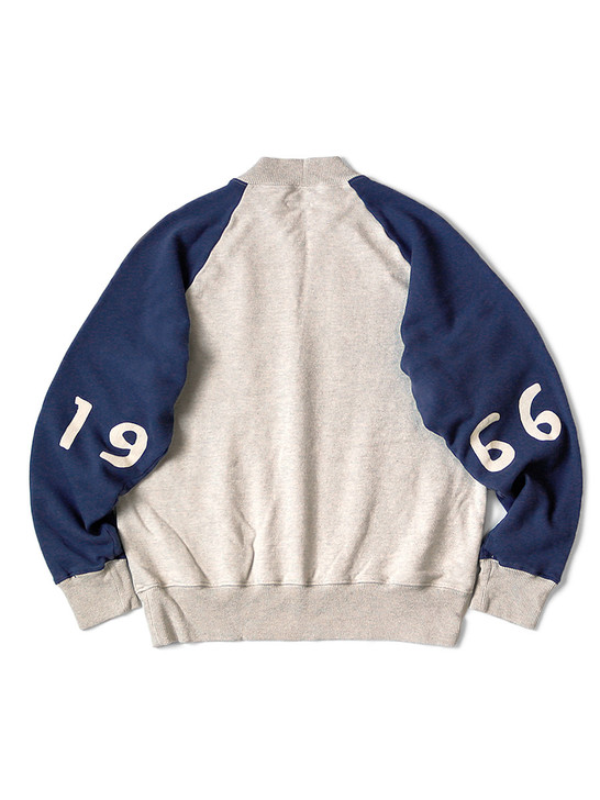 Picture No.1 of KAPITAL Fleece 2TONE Lagrang Mock Neck Sweatshirt (Sleeve 1966Pt) K2109LC032