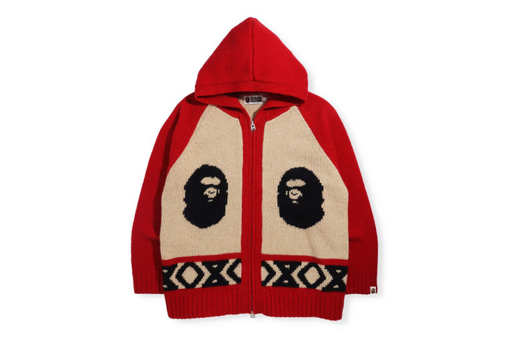 Picture No.1 of BAPE APE HEAD KNIT ZIP HOODIE 1H80-120-002