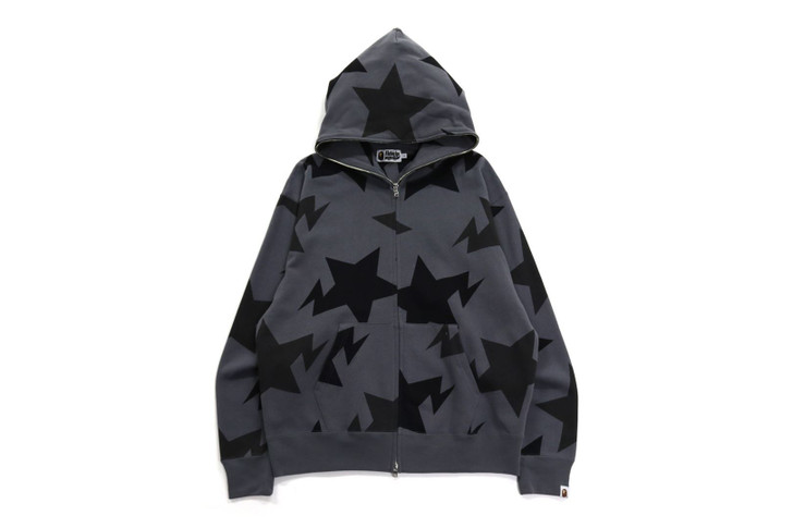 Picture No.1 of BAPE STA PATTERN RELAXED FIT FULL ZIP HOODIE 1H80-115-009