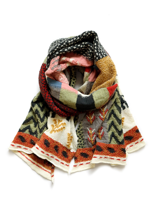 KAPITAL Scarves Wool Village Gabbeh Muffler