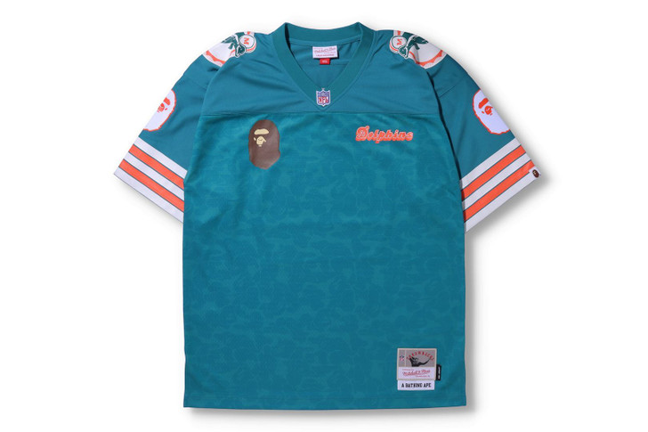 CUT AND SEWN [BAPE X MITCHELL & NESS] NFLMIAMI DOLPHINS