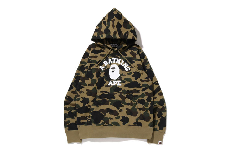 Picture No.1 of BAPE 1ST CAMO COLLEGE PULLOVER HOODIE 1I30-114-012