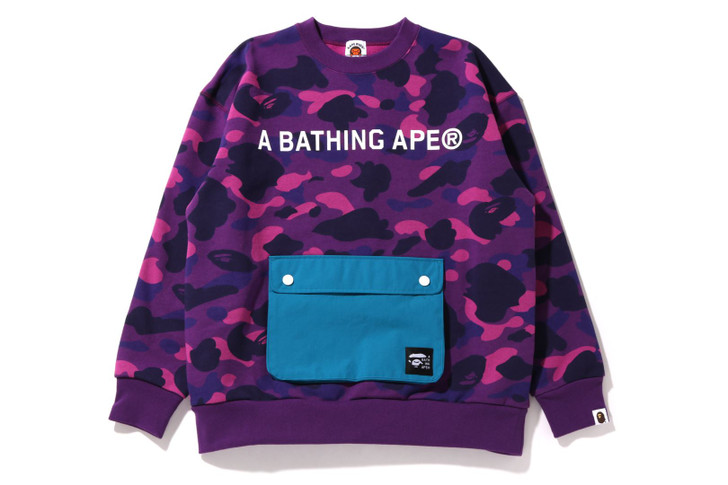 Picture No.1 of BAPE COLOR CAMO POCKET LOOSE FIT CREWNECK 1I30-613-002