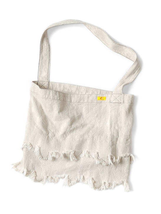 KAPITAL キャピタル BOOK BAG 12ozフェザーホワイトデニム ショルダーバッグ ベージュ KAPITAL Bag 12Oz Feather White Denim BOOK BAG