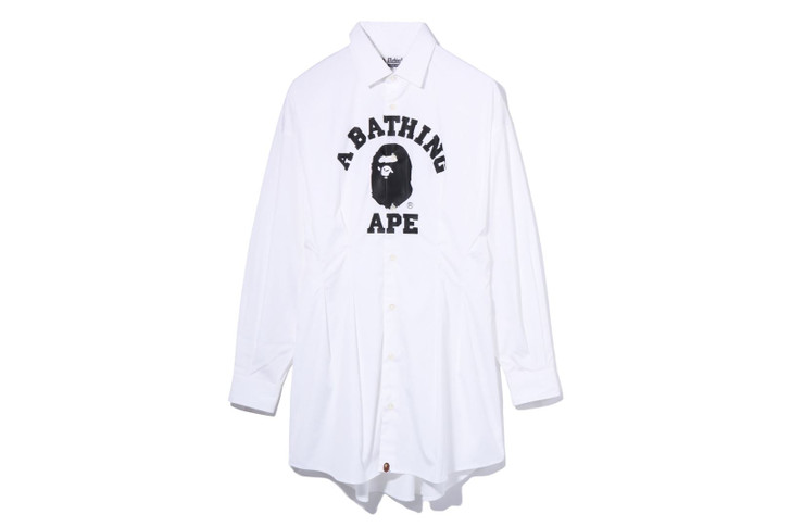 Picture No.1 of BAPE COLLEGE WAIST TUCK SHIRT ONEPIECE 1I30-235-004