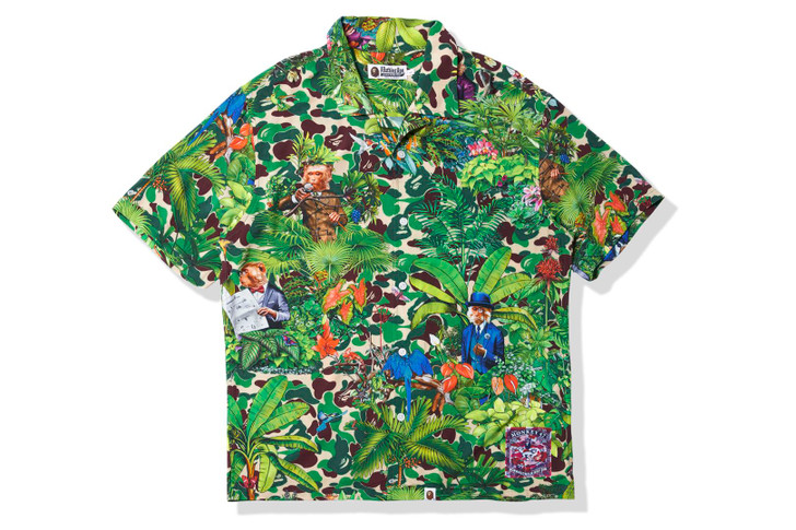 Picture No.1 of BAPE [BAPE X MONKEY 47] OPEN COLLAR S / S SHIRT 1I23-132-901