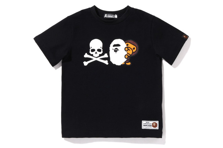 T-SHIRT [BAPE KIDS X MMJ] 15TH ANNIVERSARY APE HEAD & MILO TEE