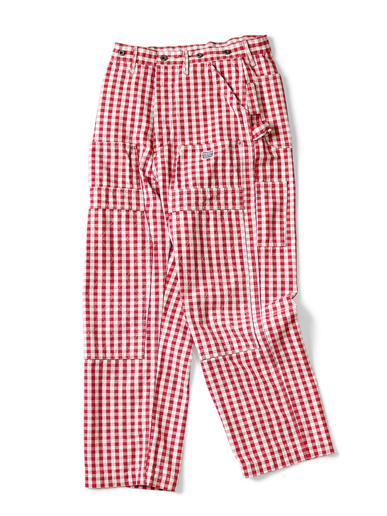KAPITAL Pants Canvas Gingham Check Lumbar Pants