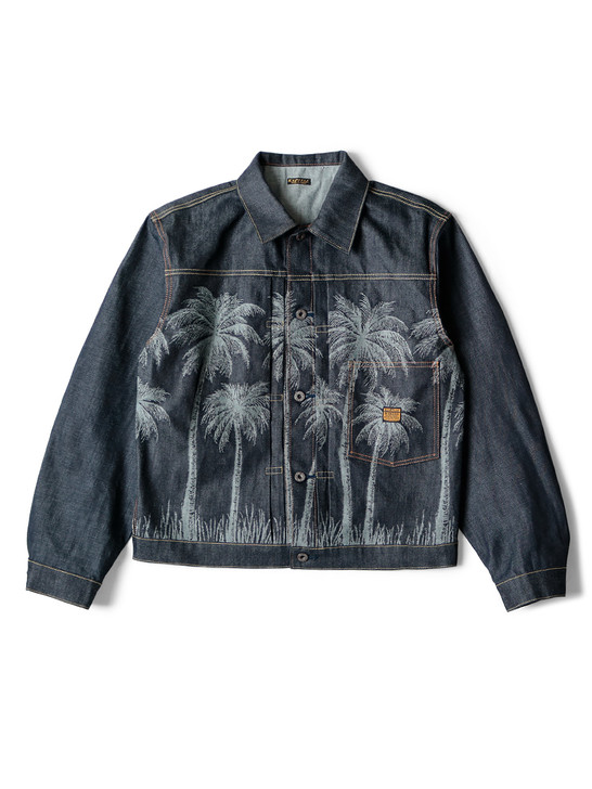 KAPITAL Jacket 12Oz Palm Tree Jacquard Denim 1ST JKT
