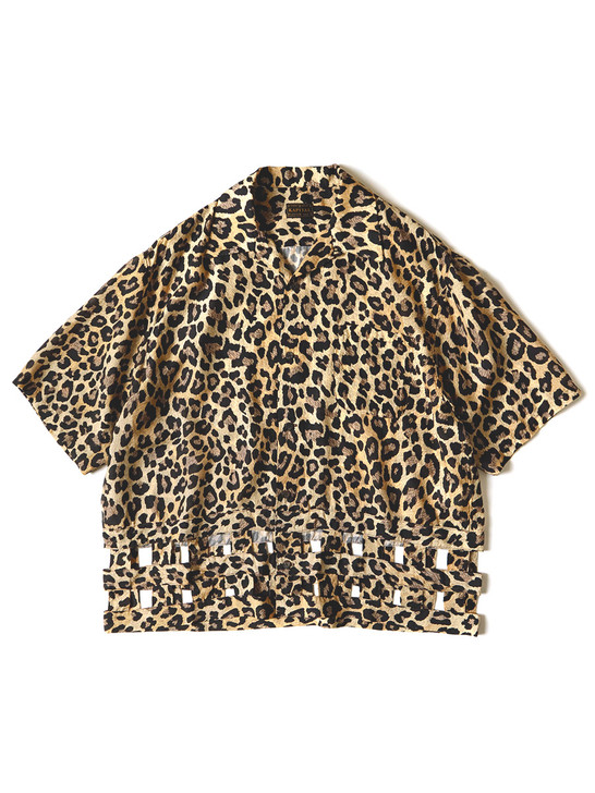 Picture No.1 of KAPITAL Silk Rayon Leopard Pattern Wind Pen Aloha Shirt K2204SS094