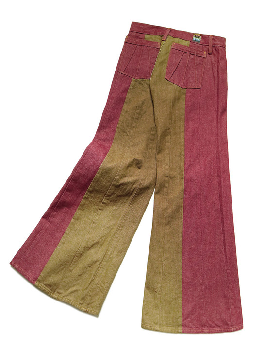 【超希少】KAPITAL 2TONE Gypsy Buggy Pants KAPITAL Pants 12Oz Color Denim 2TONE Gypsy Buggy Pants (LOW)