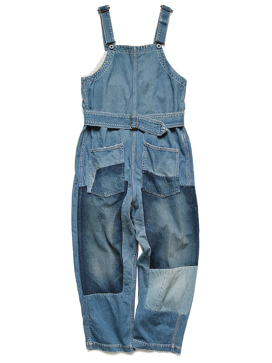 Picture No.1 of KAPITAL 11.5Oz Denim Mining Damaged Aviator Overalls K1904OP131