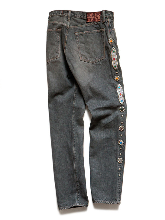 100％本物保証！ KAPITAL - 32インチ denim studs kapital デニム