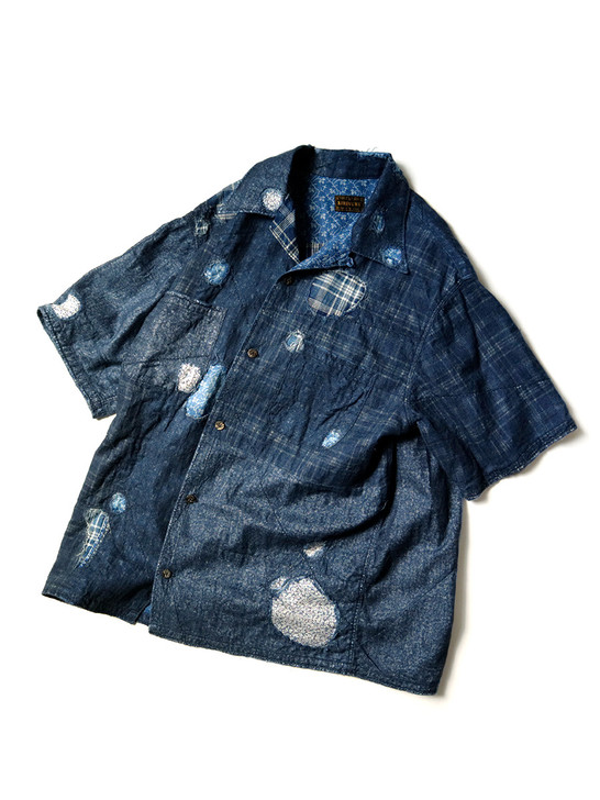 Picture No.1 of KAPITAL IDG Patchwork BORO Hawaiian Shirt K2205SS127