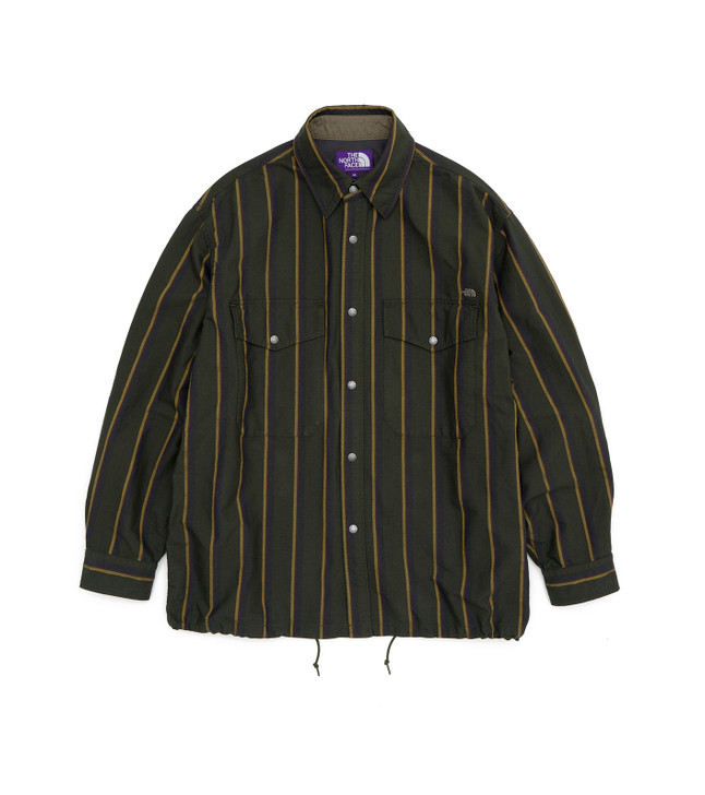 THE NORTH FACE PURPLE LABEL SHIRT Regimental Stripe Field Shirt 