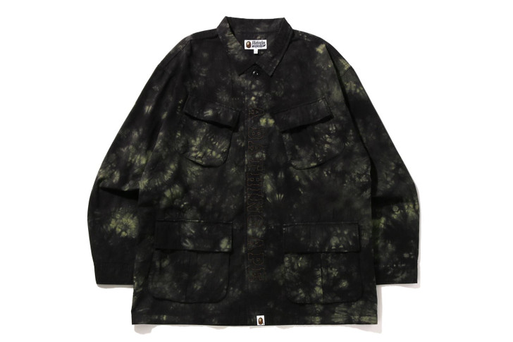 Picture No.1 of BAPE TIE DYE ARMY JUNGLE FATIGUE SHIRT JACKET 1I80-140-009