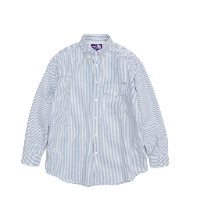 THE NORTH FACE PURPLE LABEL SHIRT Cotton Polyester Stripe OX B.D. 
