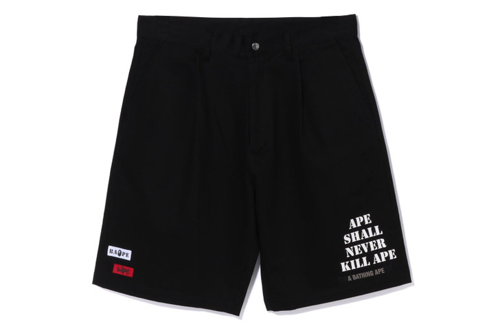 Picture No.1 of BAPE MULTI MOTIF LEATHER POCKET CHINO SHORTS 1I80-153-006