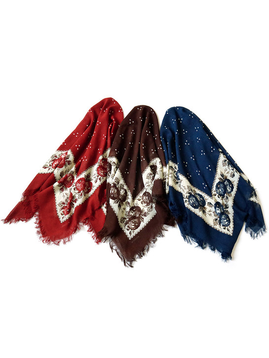 Picture No.1 of KAPITAL Bandana BIG Fringe Stole (Persimmon) K1609XG551EK-1282