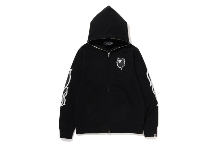 CUT AND SEWN GRAFFITI BAPE FULL ZIP HOODIE