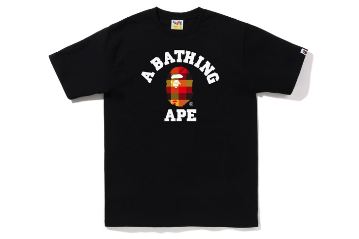 Picture No.1 of BAPE BLOCK CHECK COLLEGE TEE 1I80-110-032