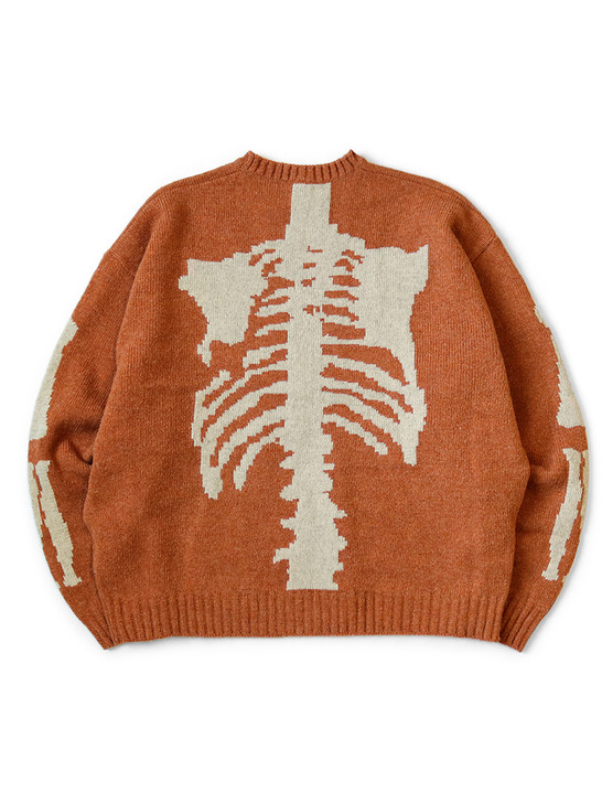 KAPITAL Knit Sweater 5G Wool BONE Crew Sweater