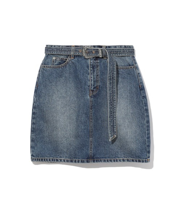 Picture No.1 of BAPY BAPY/belt Denim Skirt BPYSKSK9272XH