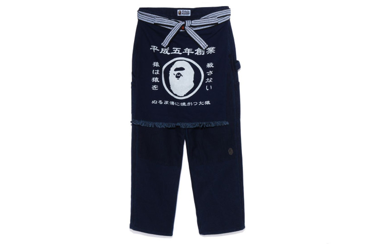 SASHIKO PAINTER APRON PANTS 1I80-152-019