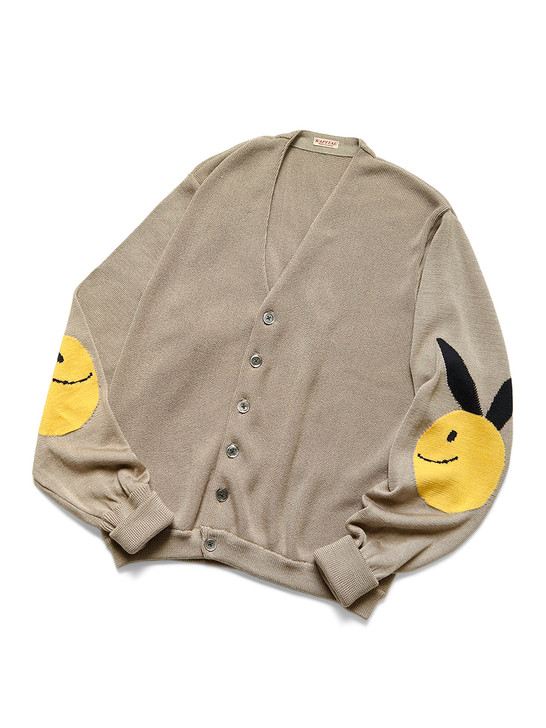 KAPITAL Knit Sweater 10G ECO Knit Elbow CONEYBOWY Short Cardigan