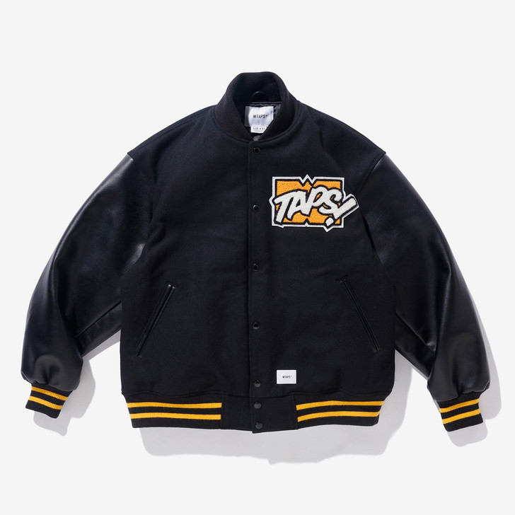 WTAPS VARSITY JACKET WOOL MELTON TOON!-