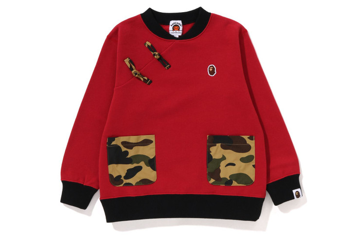 Picture No.1 of BAPE 1ST CAMO CHINA BUTTON CREWNECK 1J20-313-002