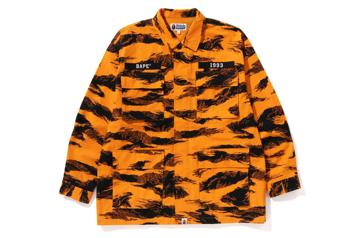 Picture No.1 of BAPE TIGER CAMO RELAXED FIT MILITARY SHIRT 1I70-131-003
